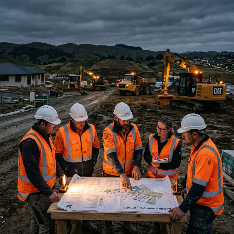 Civil contractors construction work