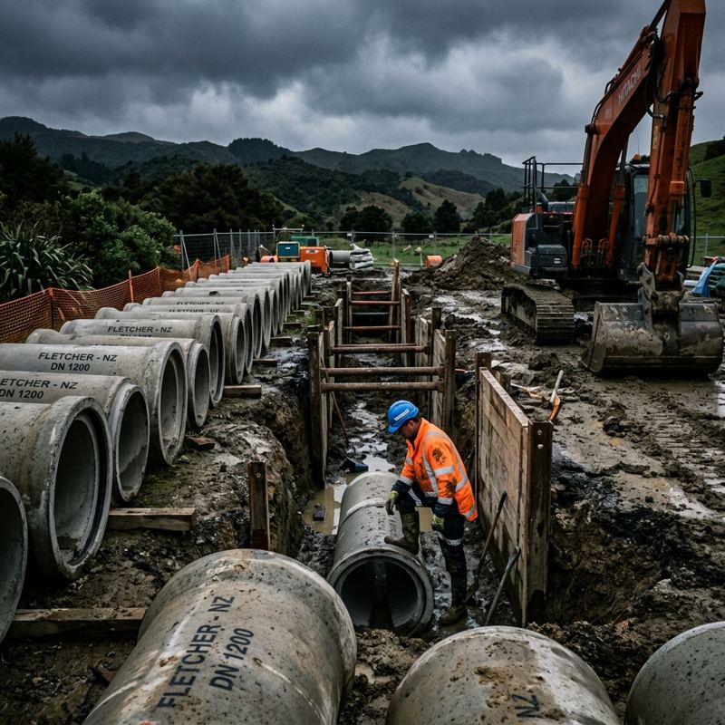 Drainage construction work