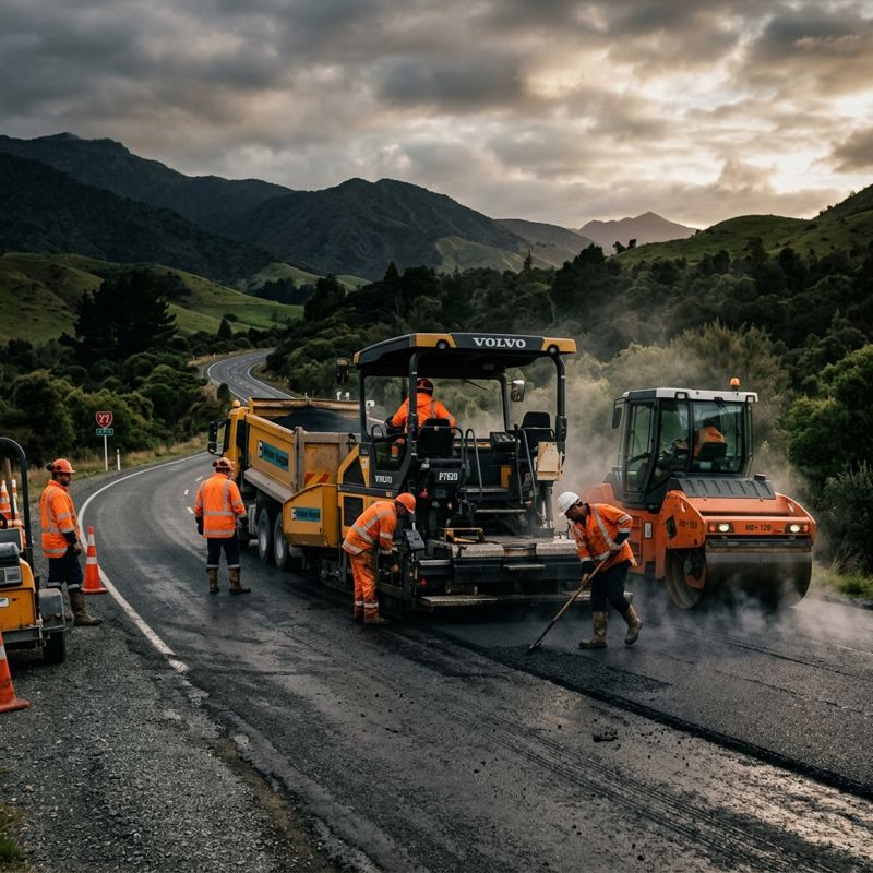 Roading construction work